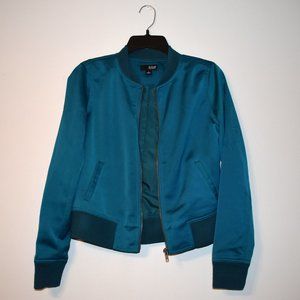 ANA Iridescent Teal Bomber Jacket